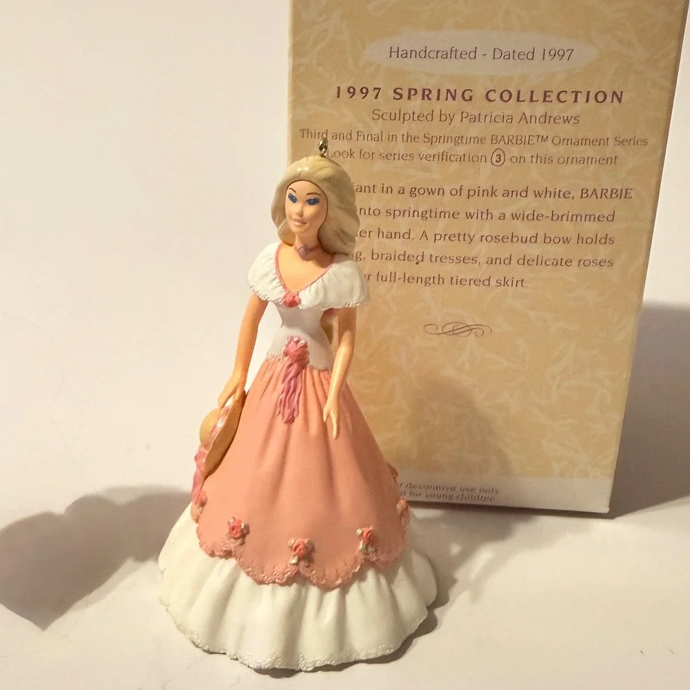 1997 Hallmark Keepsake Barbie Ornament Spring Collection 3rd Final Series Boxed